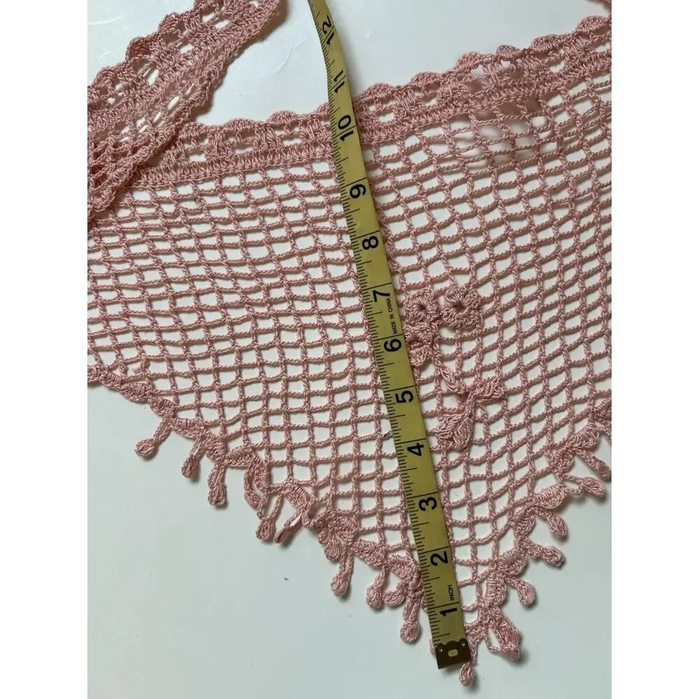 Handmade Crochet Hair Bandana | Lightweight Summer Head Scarf | Cotton Head Wrap